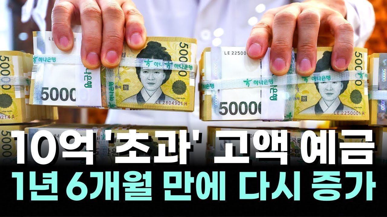 올해 상반기 고액 예금 현황